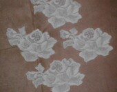 lot of 4 vintage IVORY Lace Appliques