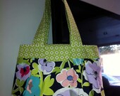 CLEARANCE Blue Floral Pleated Purse
