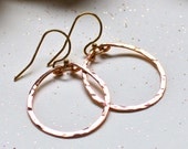 Rose Gold Baby Hoops - Extra Small 14K Rose Gold Filled Handmade Hoop Earrings
