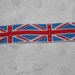 4 yds White Red Blue British Flag One Direction Union Jack headband DIY Hair Ties FOE stretch foldover fold over elastic
