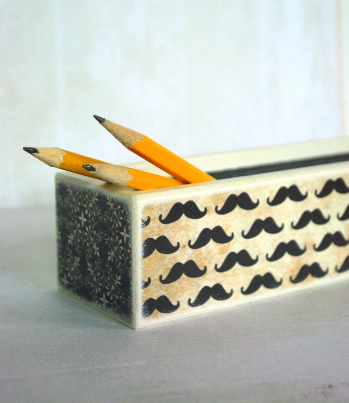 Mustache Pencil Box - Movember