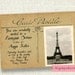 Carte Postale Vintage French Postcard Invitation - PRINTABLE Party Invitations