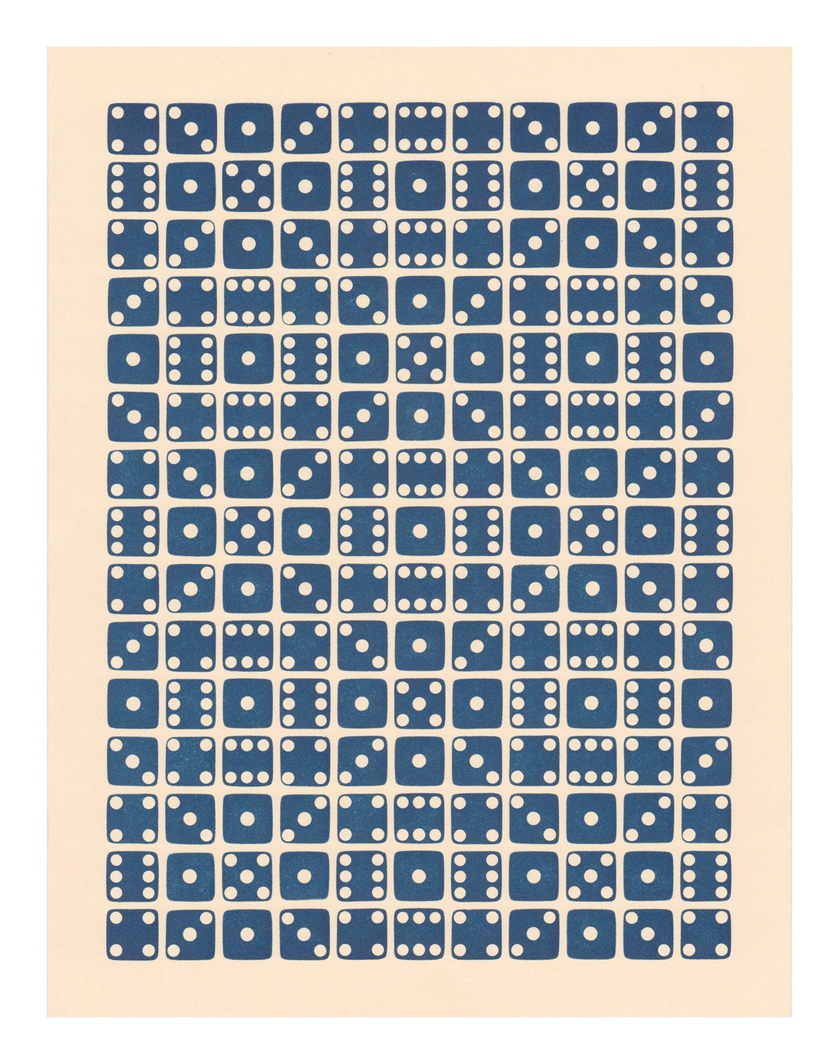 Letterpress Dice Print - Iota Carinae