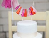 Hot Pink Tassel Garland Cake Topper