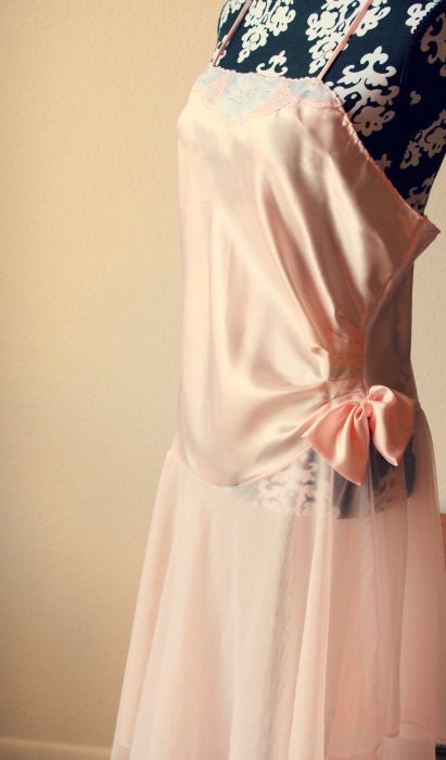 SALE NEW PRICE Vintage Lingerie Pink 'Baby Pink'