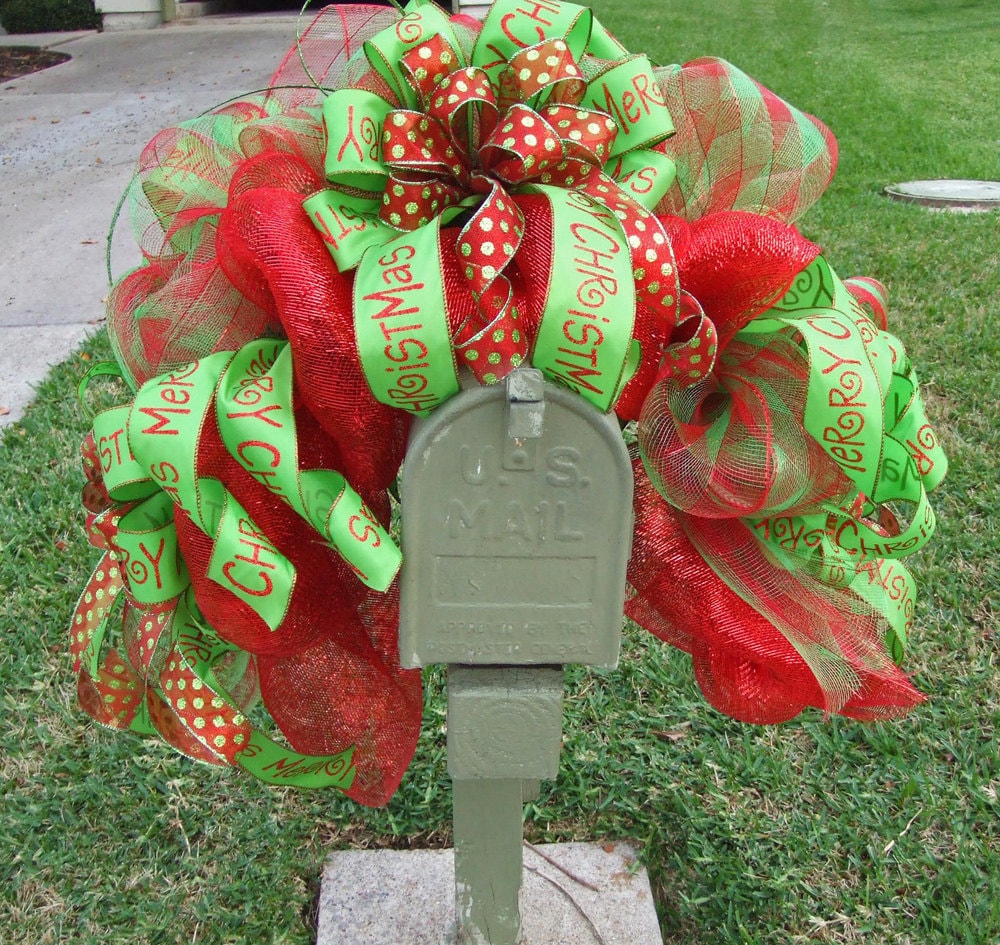 Custom Christmas Garland (Deco Mesh.