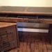 Steel Top Desk and File Cabinet