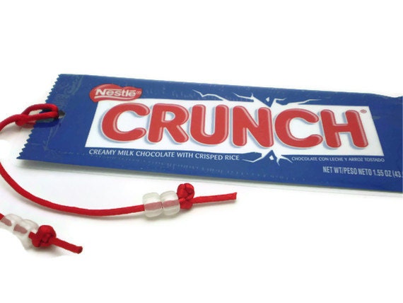 Crunch Bar Recycyled/Upcycled Candy Wrapper Bookmark