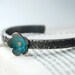 Forget Me Not Flower Bracelet Sterling Silver Cuff With Copper Forget Me Not Flower