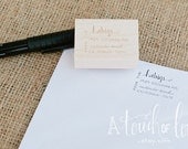 MODERN CALLIGRAPHY Custom Design Return Address Stamp