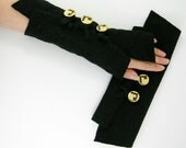 fingerless gloves arm warmers fingerless mittens recycled wool wrists warmers arm cuffs black winter fashion eco friendly curationnation