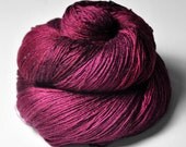 Burning red fuchsia OOAK - Silk/BabyCamel lace weight - LIMITED EDITION