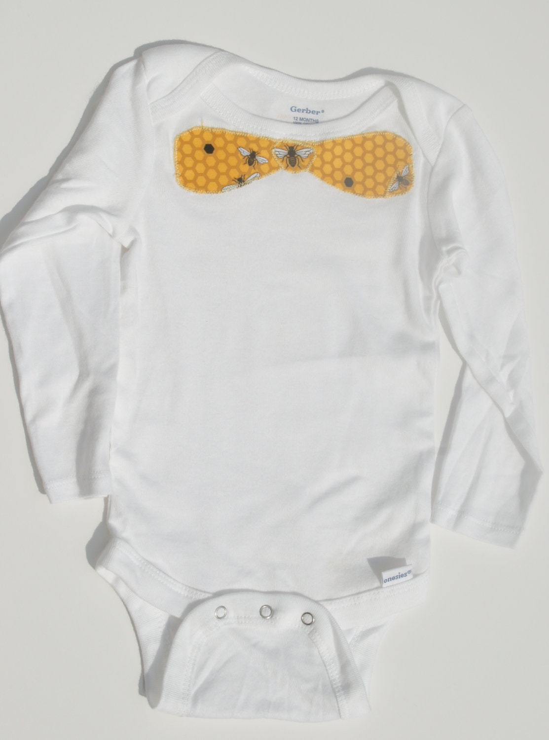 Onesie: Bow Tie with Honey Bees