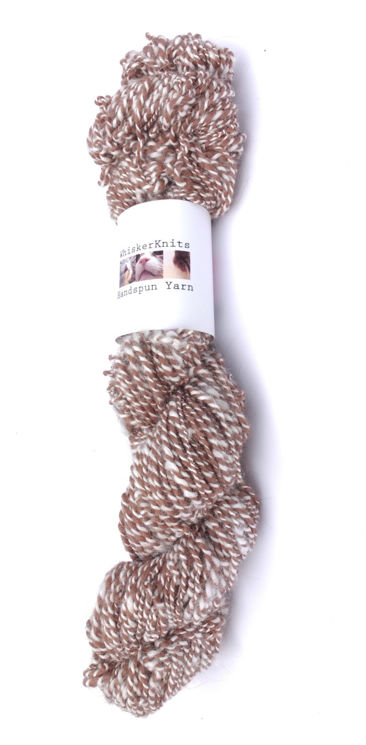 Handspun yarn, Angora and Reclaimed wool