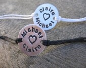 Couples Simply Say It bracelets (set of 2) - personlized with your special request
