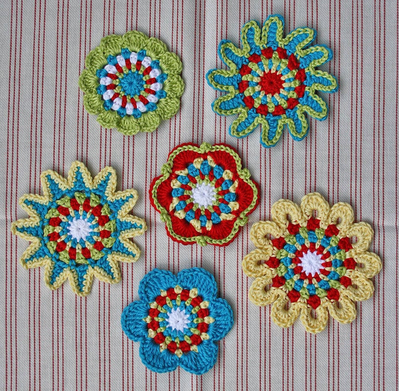 FLORAL MOTIFS - crochet pattern, PDF