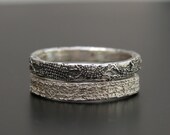 silver  lace stacking rings  - ready to ship in size 8 1/4