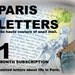 PARIS LETTERS: A letter about life in Paris