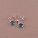 Flower Girl Earrings, Sterling Silver, december birthstone, birthday jewelry, small studs, kids earrings, blue zircon, girls