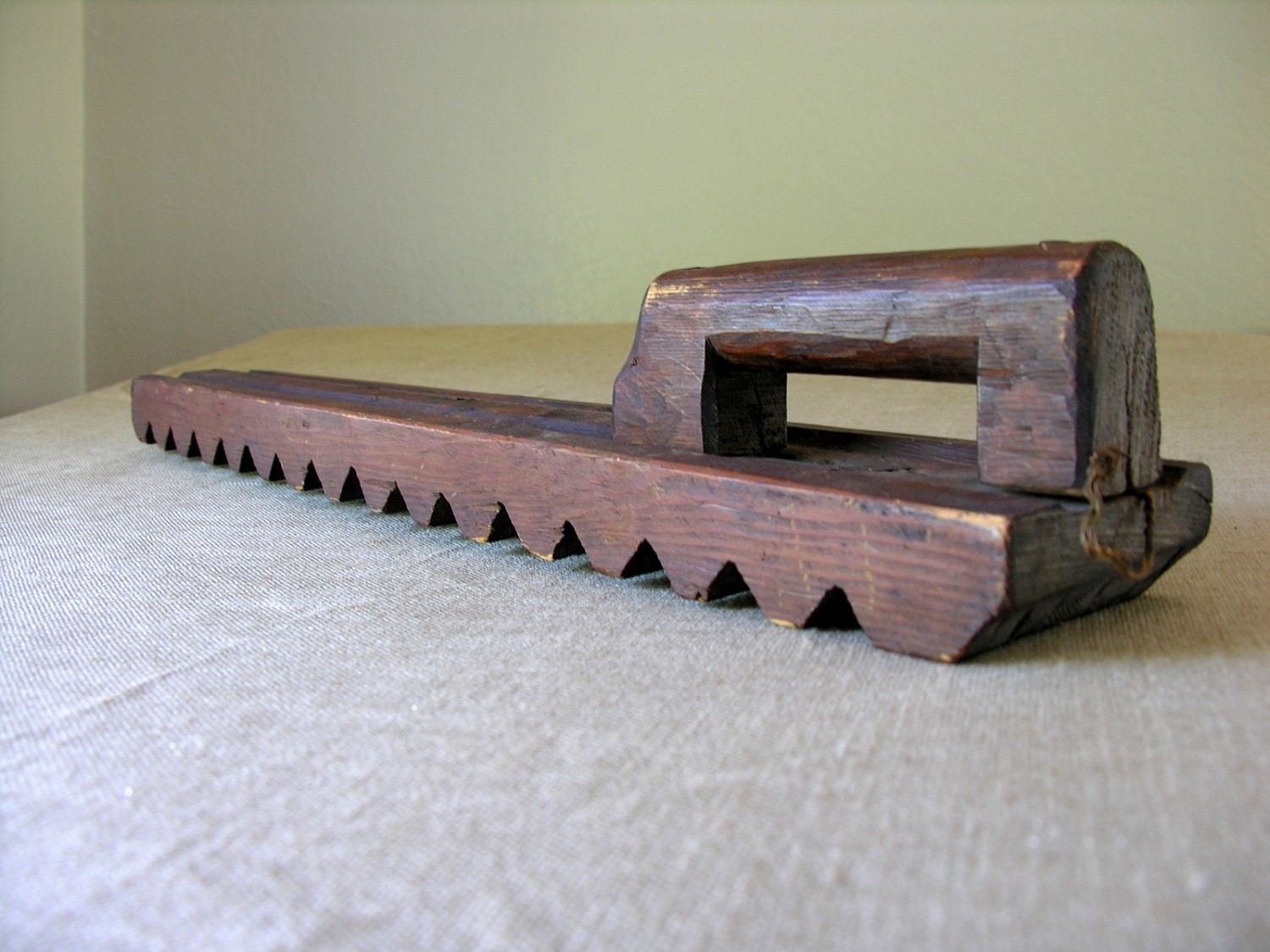 Antique Laundry Mangle Mangling Board Hand Made Carved Household Tool Wooden Handmade Primitive Rustic Graphic