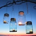 Hanging Mason Jar Lids 10 Outdoor Wedding Candle Holders DIY Canning Jar Hangers Handmade Upcycled Ball Jar Garden Party Lids Only No Jars