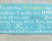 You Are My Sunshine Wood Sign -Distressed -Typography Word Art