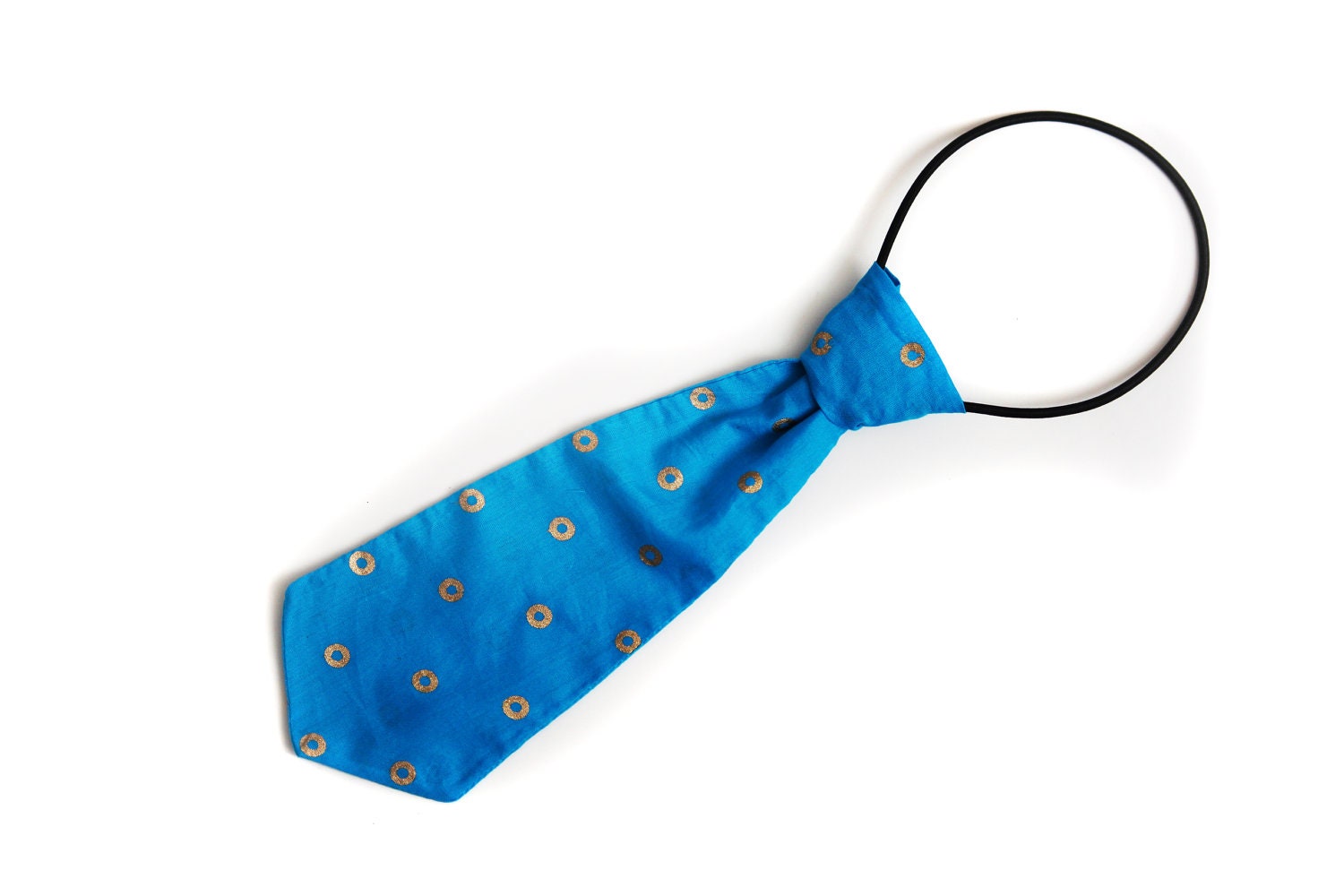 Baby Boy Necktie "Blue and Gold" photo prop glamour vintage style