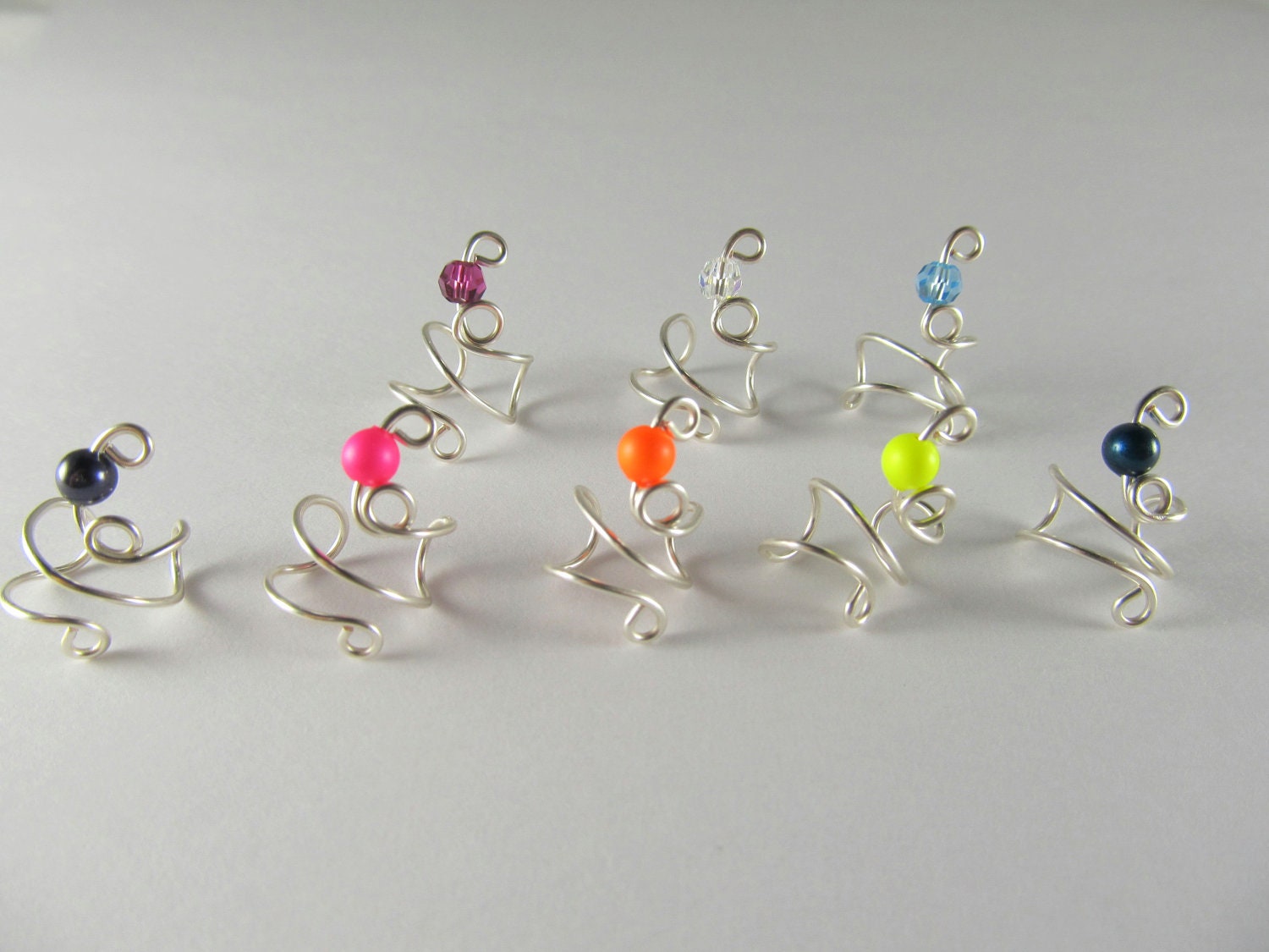 Silver Ear Cuffs with Swarovski Crystals Choose 4 of 8