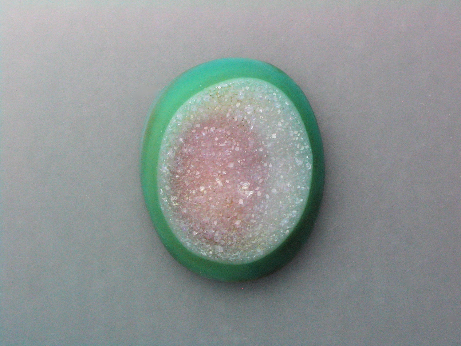 Reserved for MB - Green Drusy Cabochon