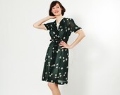 Vintage 1930s Dress - 30s Dress - Superstitious Green