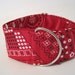 Red Martingale Collar, Bandana, Cowboy, Dog Collar, Black, Greyhound Collar, Adjustable