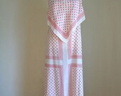 vintage 60s/70s cotton maxi dress - HANDKERCHIEF dress / L-XL