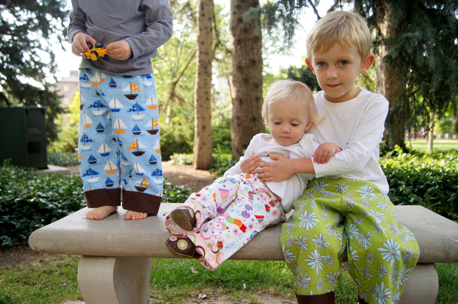 Flannel Lounge Pants with Sailboats - Size 3T - Last Pair Available