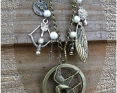 Hunger Games Inspired Long Bohemian Style Necklace FREE USA SHIPPING