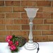 Shabby Chic Tulip Style Lamp, Fleur De Lis Accents