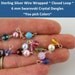 24 CLOSED LOOP  sterling silver wire wrapped Swarovski 6mm crystal or pearl round dangles- charms- drops- for bracelets, necklaces, earrings