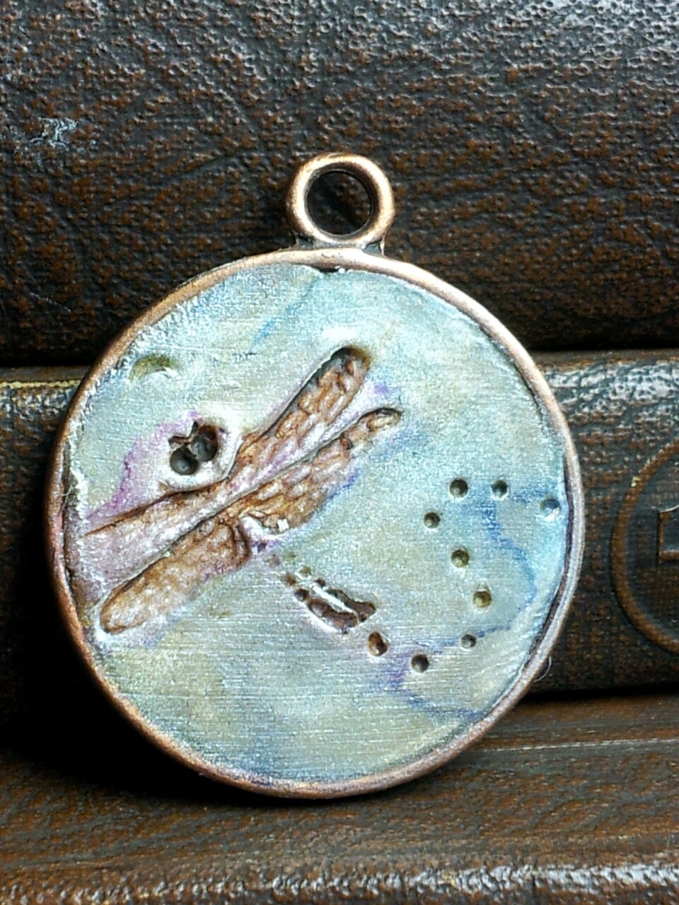 dream with eyes open - dragonfly - simple truths pendant - message jewelry - MADE TO ORDER
