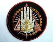 Spiritual Steampunk Hamsa Iron on Patch-small