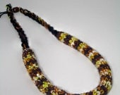 Multicolored Crochet Tribal Tube Necklace