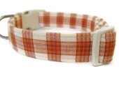 Autumn Plaid Dog Collar - Pumpkin Pie Plaid