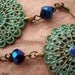 Inspirations of Marrakech-OOAK- Turquoise Patina Medallion Earrings