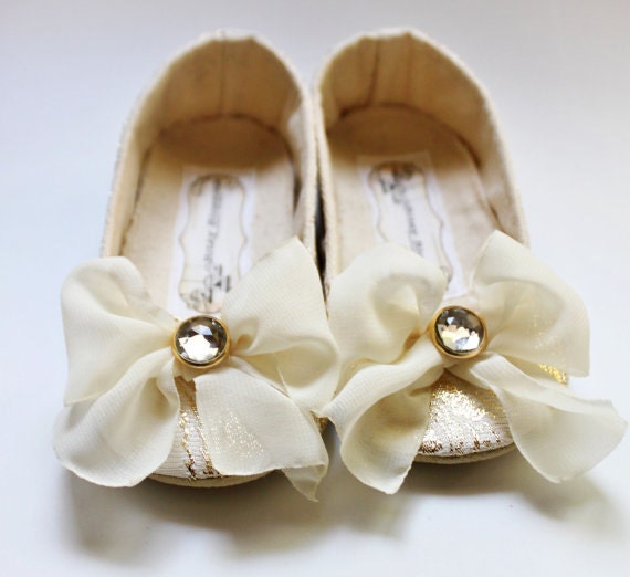 Toddler/Big Girl Shoes Soft Soled Shoes Wedding Shoes Flower Girl Shoes Summer Shoes Spring Shoes Cream Shoes Gold Shoes Arabella
