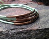 Mix-N-Match Leather Bangle - Sweet Mint