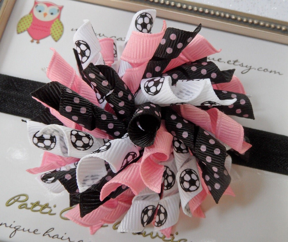 Soccer Hair Bows