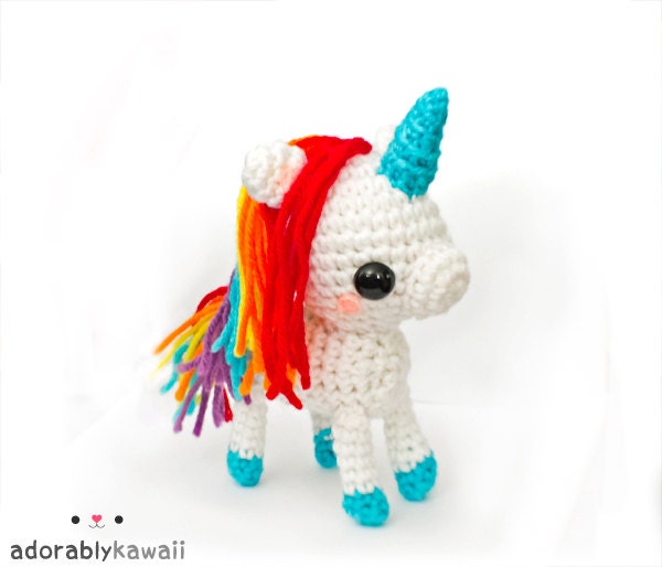 Kawaii Rainbow Unicorn Amigurumi Plush Doll Toy - PRE ORDER