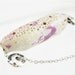 necklace choker ceramic on silver chain organic fungi craters modern nature magenta sand sea beach free shipping