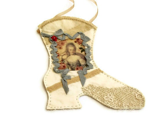 Marie Antoinette Victorian Boot Wall Pocket Romantic French Inspired