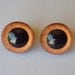 15mm Brown Glow In The Dark Safety Eyes With Blue Glow, 1 Pair of Hand Painted 15mm Plastic Safety Eyes