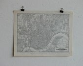 Vintage Map-City of Cincinnati-Early 20th Century