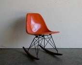 Eames for Herman Miller Fiberglass Side Chair Rocker-RSR